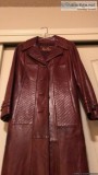 Burgandy leather coat