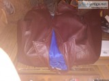 Brown leather coat Warm liner.