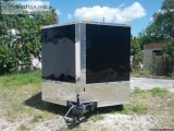 8.5x24 Enclosed Trailer RampSideDoor