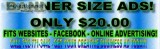 WE CREATE BANNER SIZE ADS FOR ONLY 20.00