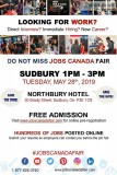 SUDBURY JOB FAIR - MAY 28TH 2019