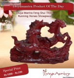 Buy Feng Shui Three Running Horses Showpiece