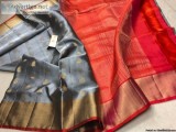 elegant PURE KANCHEEPURAM HANDLOOM SOFT SILK SAREES WITH MOTIFS