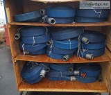 ROLLING WOOD SHELF WAPPROX. (20) DISCHARGE HOSES