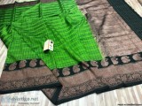 BANARASI SOFT SILK SAREES WITH TRADITIONAL CHECKS WEAVES