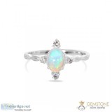 925 STERLING SILVER OPAL RING - BRILLIANCE