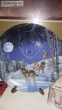 Wolves collector plate