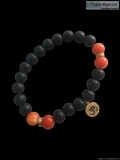 Aumkaara Motivational Bracelet with Black onyx and Carnelian