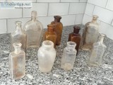 Antique - 1800 s 10 Glass Bottles