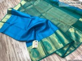 PURE KANCHEEPURAM HANDLOOM KORVAI BORDER PATTU SILK SAREES