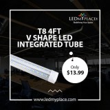 Use T8 4ft V Shaped LED Integrated Tubes and Prevent Your Money 