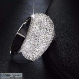 Buy This Cubic Zirconia Full Pave Ring By Loxlux Jewlery