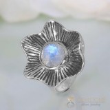 Moonstone Ring Blossom Bliss