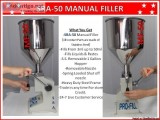 SRA-50 Mini Spring Reload Action Single Head Manual Piston Fille