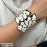 Buy Big Cuff Statement Leaves Bracelet