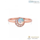 14K ROSE GOLD VERMEIL OPAL RING - ABOVE ALL