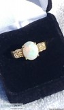 Real Antique Opal and Gold Ring