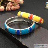 Buy Brightly Colored Metal Alloy Statement Cuff Bracelet