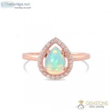 14K ROSE GOLD VERMEIL OPAL RING-GRACE