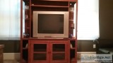 entertainment center with TV