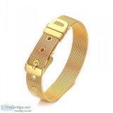 Buy Stainless Steel Cuff Belt Design Adjustable Metal Clasp Brac