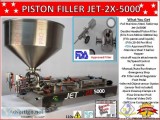 Jet-2x-5000 Double Head -Piston Filler