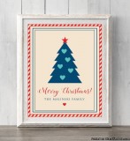 Personalized family christmas tree print. Add names and chose co