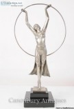 Charles Sykes Art Deco Bronze Hoop Girl