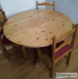 Extendable Dining Table and Chairs (468 seater)