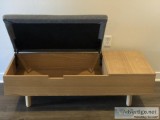 MID CENTURY STORAGE OTTOMAN