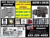 Appliance repair Refrigerator Ice maker Washer Dryer Stove Dishw