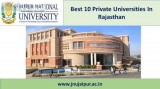 Best 10 Private Universities In Rajasthan