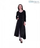 Embroidery Panels 34 sleeves With Black Color Rayon Flair Kurti 