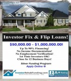 INVESTOR FIX and FLIP LOANS 50K - 1Million With No Income Verifi