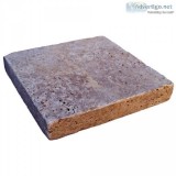 Tuscany Chocolade 8X8 Honed Unfilled Tumbled Paver