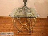 Glass end table