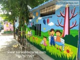 Play School Cartoon Wall Painting in Hyderabad