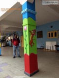 School Pillars Wall Painting in Hyderabad