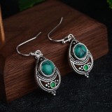 925 Sterling Silver Turquoise Dangle Earrings