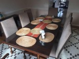 Dining table 8 with chairs  glass top included  excellent condit