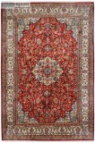 Laal Kashan Jhoomar Art Silk Carpet - Yak Carpet