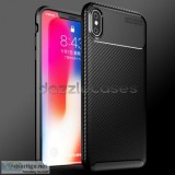 Apple iPhone XS Carbon Fiber ShockProof Armor Mobile Back Case a