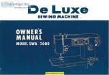 Dressmaker SWA-2000 Sewing Machine Instruction Manual