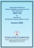 NEET PG 2020 EXAM ADMIT CARD