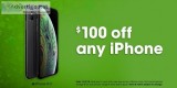 100 OFF ANY IPHONE  WHEN U SWITCH TO CRICKET WIRELESS TODAY ON O