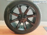 22 INCH BLACK RIMS WITH TIRES