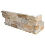 Golden White 6x12x6 Split Face Corner Ledger Panel