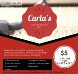 WANT A CLEAN HOME CALL US Carla s Housekeeping Inc.