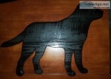 Silhouette of a Labrador Retriever Dog Wall Hanging Plaque