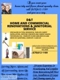 Dee and Tee Residential and Commercial Janitorial and Renovation